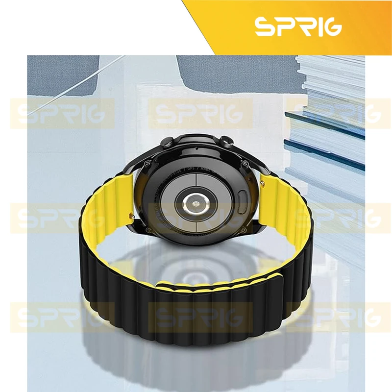 بند اسپریگ مدل Silicone Magnetic Link BK TW مناسب برای ساعت هوشمند شیائومی S1 / S1 Active / S2 / Mi Watch XMWTCL02 / Mi Watch Color 2 / Mi Watch Color