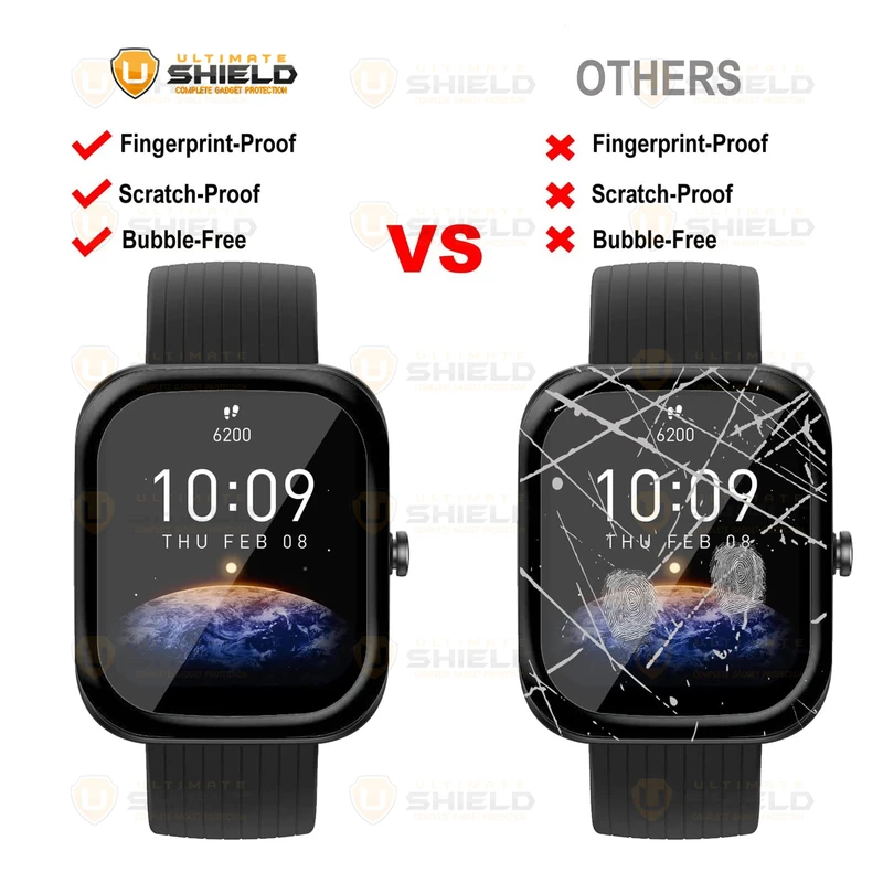 محافظ صفحه نمایش آلتیمیت شیلد مدل Nano Pmma مناسب برای ساعت هوشمند امازفیت Bip U Pro