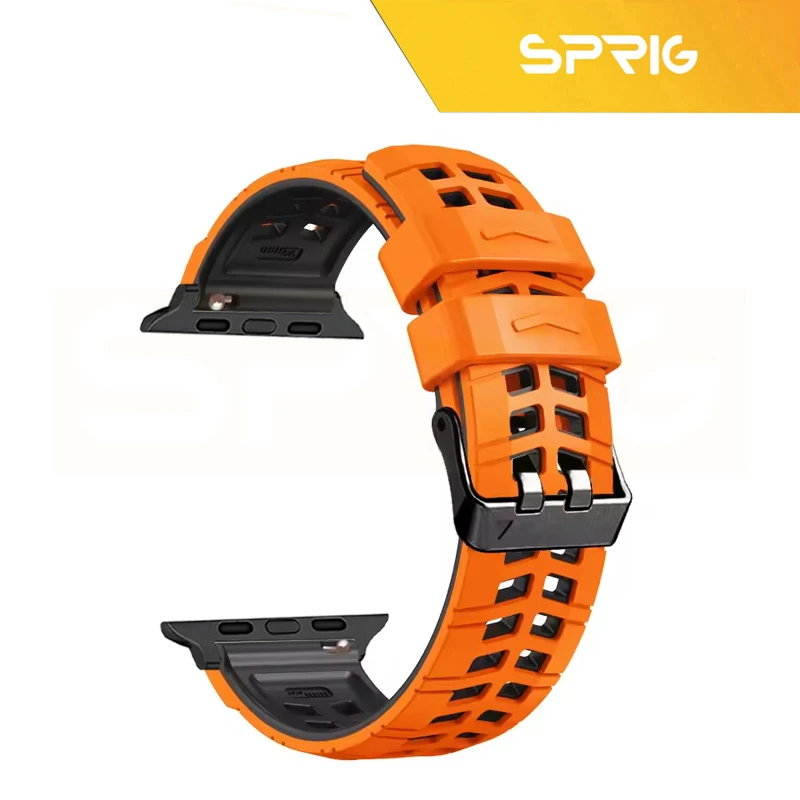 بند اسپریگ مدل Rebit Silicone مناسب برای ساعت هوشمند اپل Series 10 46mm