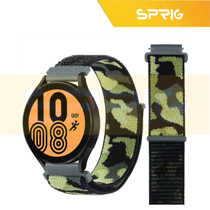 بند اسپریگ مدل Army nylon مناسب برای ساعت هوشمند سامسونگ Galaxy Watch 4/5/6 size 40/43/44/46/47mm