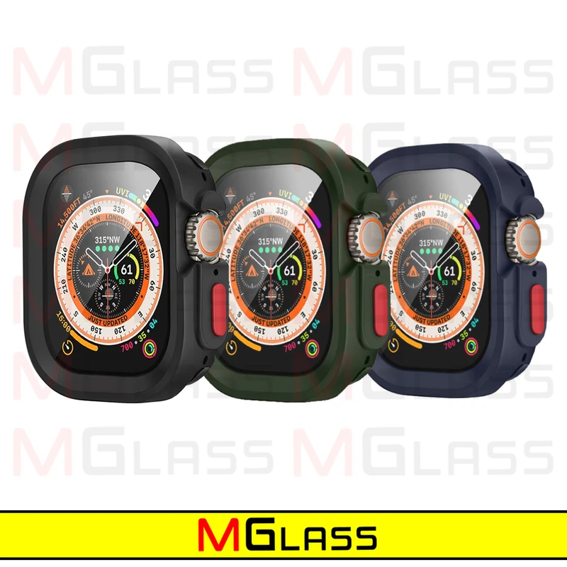 کاور ام‌گلس مدل SIC Armor MG مناسب برای اپل واچ Ultra / Ultra 2 49mm به همراه محافظ صفحه نمایش