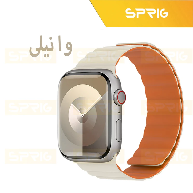 بند اسپریگ مدل Silicone Magnetic Link مناسب برای اپل واچ سری 7/8/9 سایز 45 میلی متری