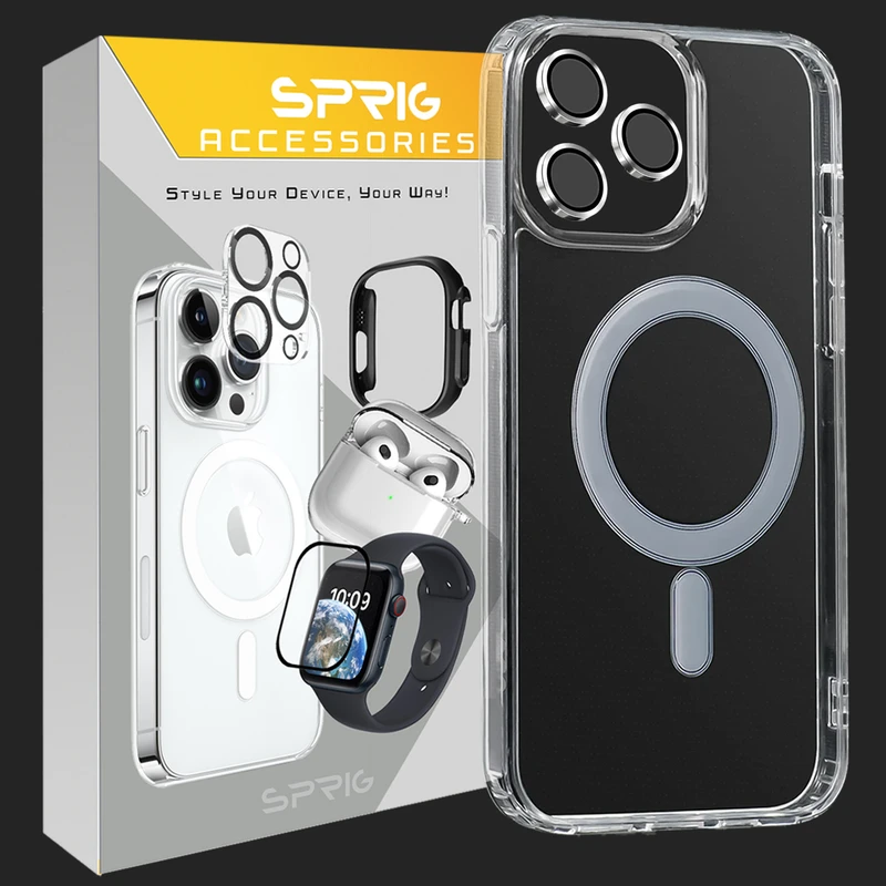 کاور اسپریگ مدل MG-safe-Ring مناسب برای گوشی موبایل اپل Iphone 16 Pro max به همراه محافظ لنز