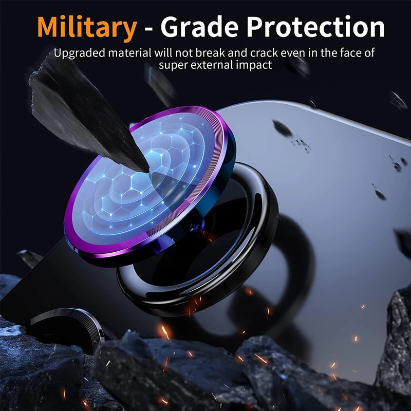 محافظ لنز دوربین نایت مدل Ring Metal KT مناسب برای گوشی موبایل سامسونگ Galaxy F54