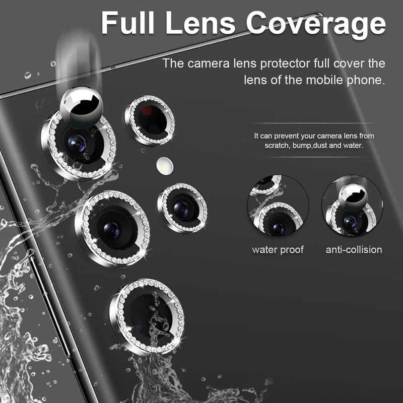 محافظ لنز دوربین سوپرسی مدل Ring Diamond SC مناسب برای گوشی موبایل سامسونگ Galaxy S25 Ultra