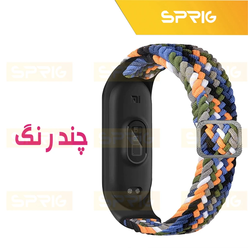 بند اسپریگ مدل Braided Dual Color مناسب برای ساعت هوشمند شیائومی Mi band 3/4/5/6/7