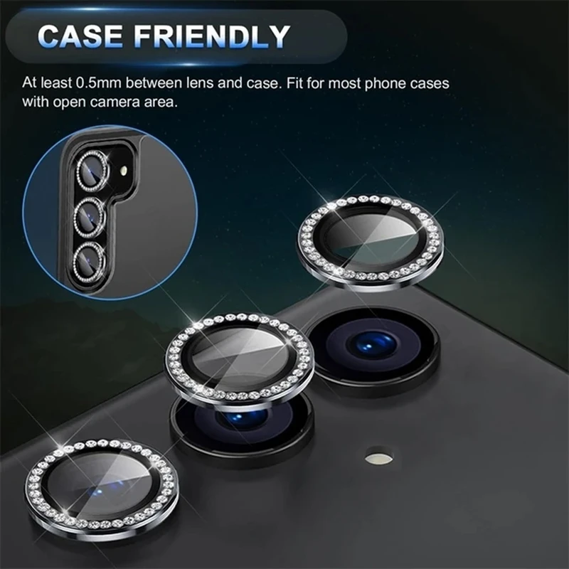 محافظ لنز دوربین نایت مدل Ring Diamond KT مناسب برای گوشی موبایل سامسونگ Galaxy F54
