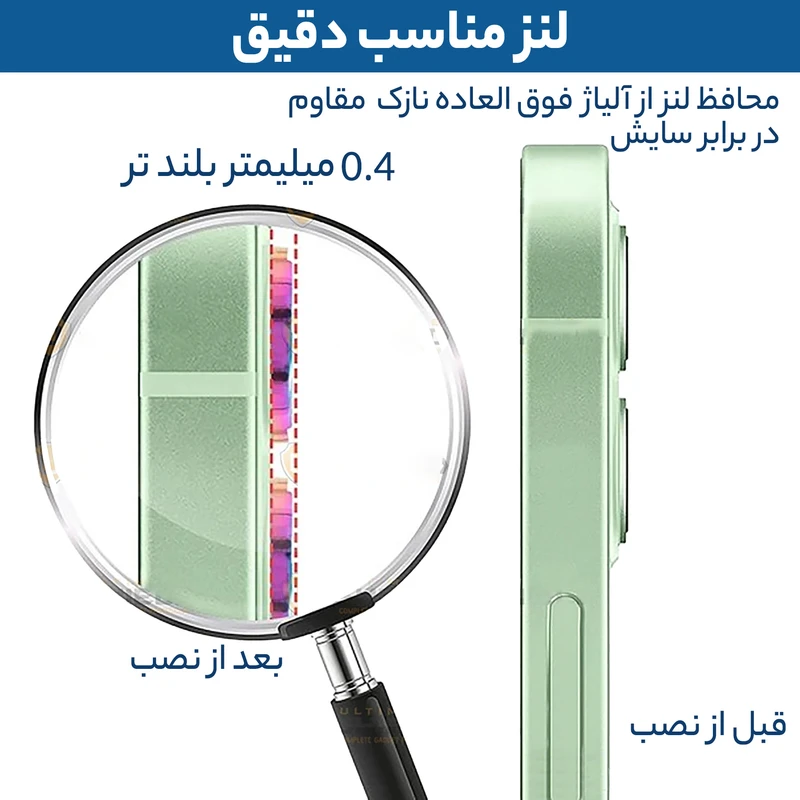 محافظ لنز دوربین رینگی آلتیمیت شیلد مدل Ring-Diamond-UL مناسب برای گوشی موبایل شیائومی Redmi Note 13 5G