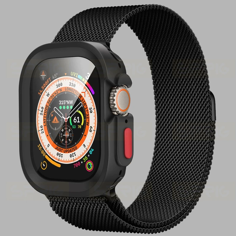 بند اسپریگ مدل Milanese Amizze مناسب برای اپل واچ Ultra / Ultra 2 49mm به همراه کاور