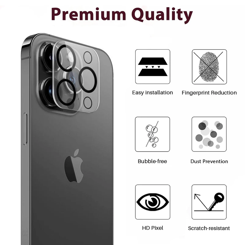 محافظ لنز دوربین زیرو مدل Glass 3D ZR مناسب برای گوشی موبایل اپل Iphone 13 Pro / 13 Pro Max