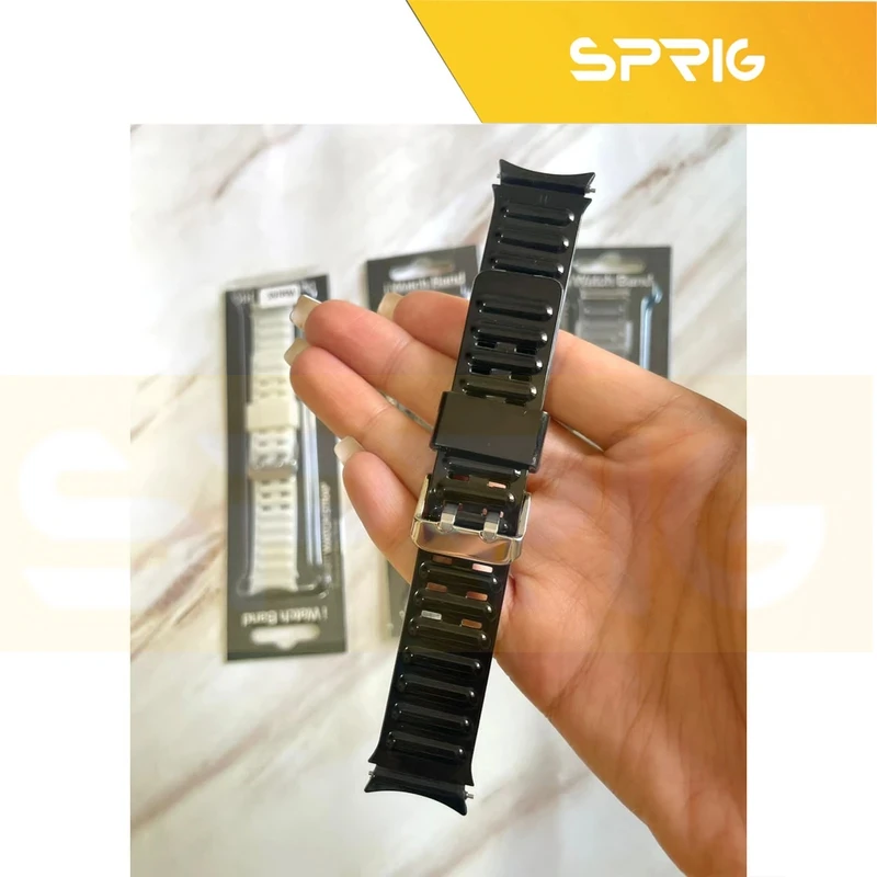 بند اسپریگ مدل HK lux مناسب برای ساعت هوشمند سامسونگ Galaxy Watch 4/5/6/7/FE سایز 40/43/44/46/47 میلی متری