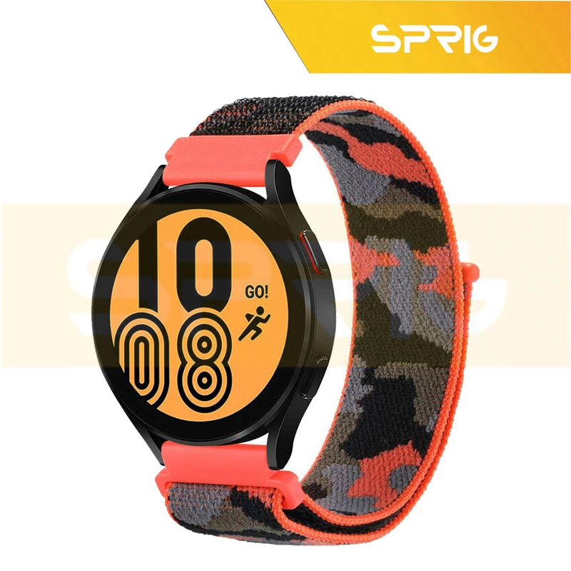 بند اسپریگ مدل Army nylon مناسب برای ساعت هوشمند سامسونگ Galaxy Watch Active 2 40mm / Active 2 44mm / Watch 3 size 41mm / Galaxy Watch 4 40mm / watch 4 42mm / watch 4 44mm / watch 4 classic 4