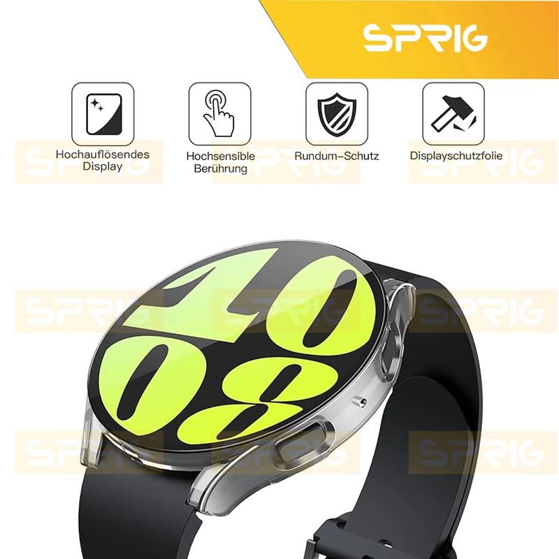 بند اسپریگ مدل PUFF PC مناسب برای ساعت هوشمند سامسونگ Galaxy Watch 4 40mm به همراه کاور