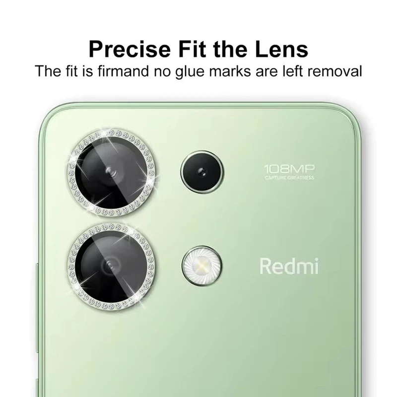 محافظ لنز دوربین رینگی ام‌گلس مدل Diamond Protector مناسب برای گوشی موبایل شیائومی Redmi Note 13 4G