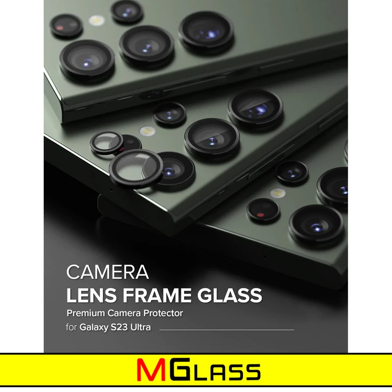 محافظ لنز دوربین ام‌گلس مدل Ring Metal مناسب برای گوشی موبایل سامسونگ Galaxy S23 Ultra
