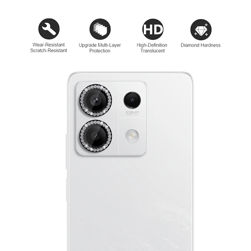محافظ لنز دوربین رینگی زیرو مدل Ring-Diamond-ZR مناسب برای گوشی موبایل شیائومی Redmi Note 13 5G