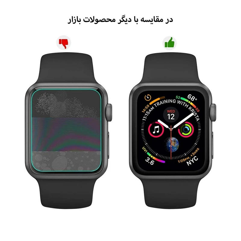 محافظ صفحه نمایش نانو برنارد مدل Pmma-BR مناسب برای اپل واچ سری 10 سایز 46 میلی متری