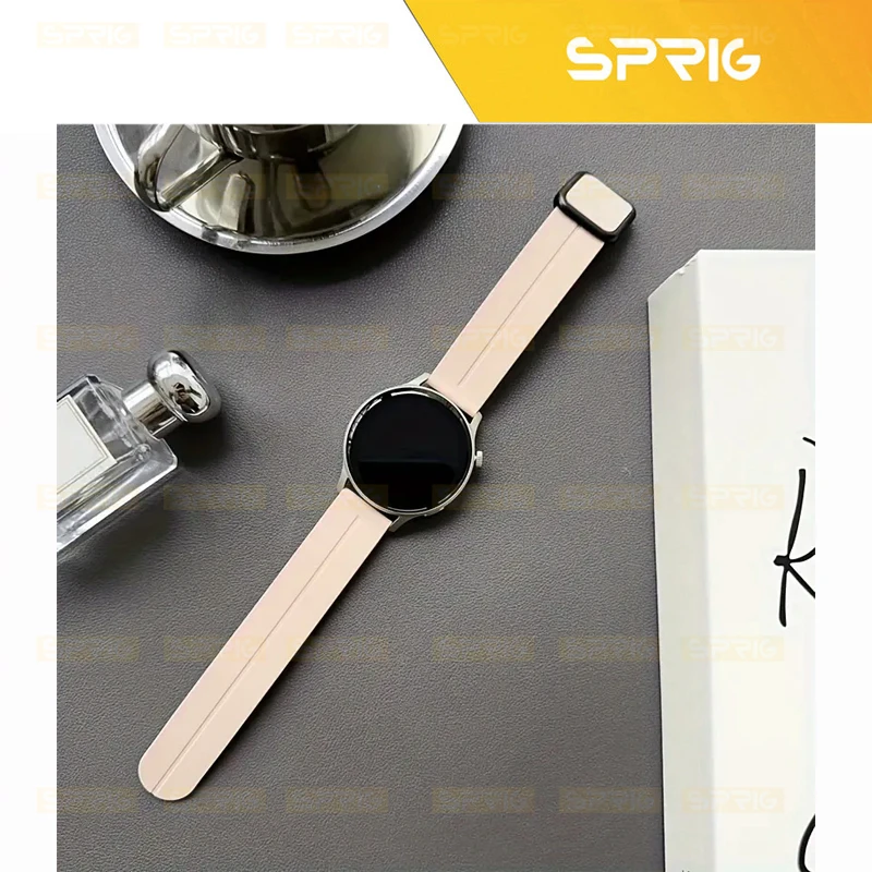 بند اسپریگ مدل SGK Magnetic Silicon مناسب برای ساعت هوشمند سامسونگ Galaxy 4/5/6 سایز 40/43/44/46/47 میلی متری