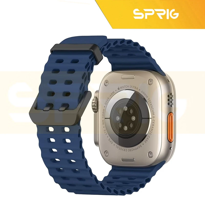 بند اسپریگ مدل Ocean BK Buckle مناسب برای ساعت هوشمند اپل Ultra / Ultra 2 49mm