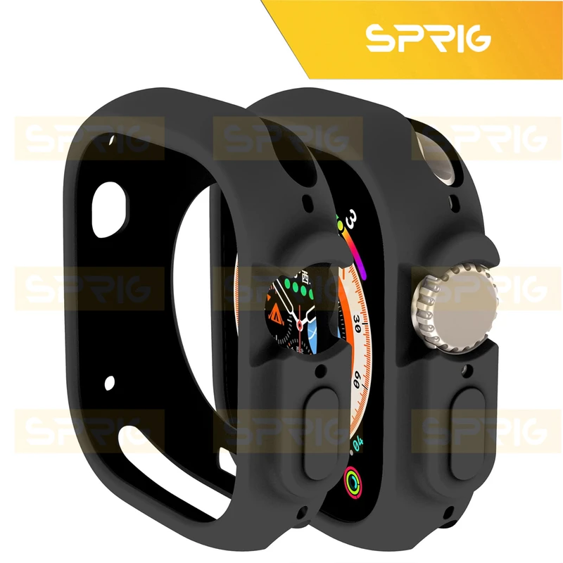 بند اسپریگ مدل Silicone Magnetic Link Protection مناسب برای اپل واچ Ultra / Ultra 2 49mm به همراه کاور
