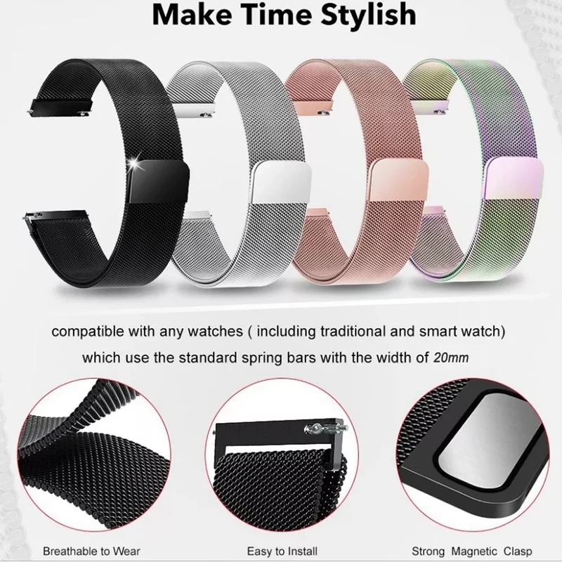 بند نایت مدل Milanese KT مناسب برای ساعت هوشمند سامسونگ Galaxy Watch 4/5/6/7/FE سایز 40/43/44/46/47 میلی متری