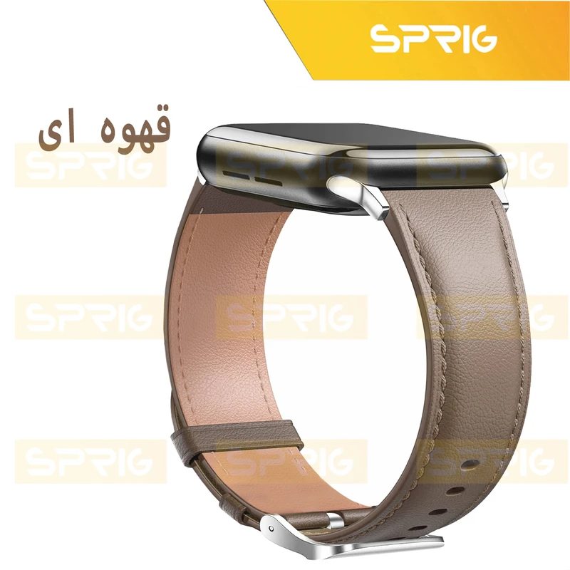 بند اسپریگ مدل Leather GIN مناسب برای اپل واچ سری Se/1/2/3/4/5/6/7/8/9/Ultra/Ultra2 سایز 42/44/45 میلی متری