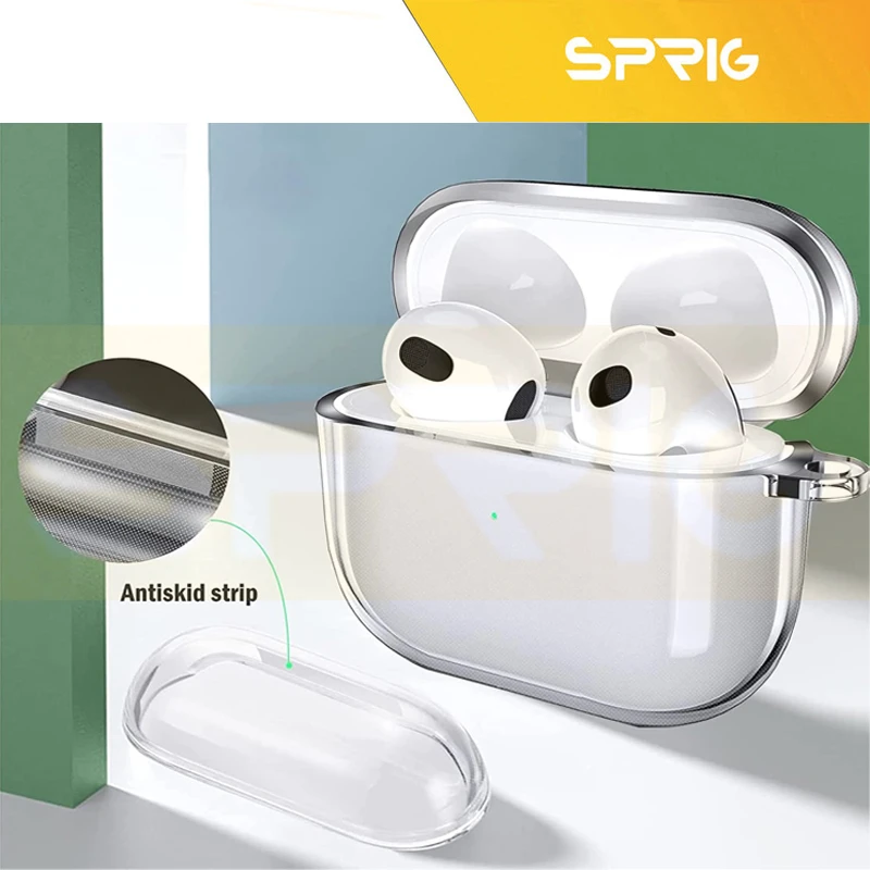 کاور اسپریگ مدل Hard Clear مناسب برای کیس اپل ایرپاد Airpod Pro
