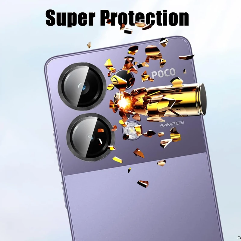محافظ لنز دوربین رینگی ام‌گلس مدل Ring Protector مناسب برای گوشی موبایل شیائومی Poco M6 Pro 4G