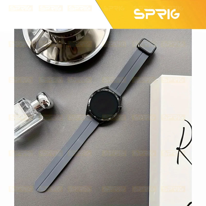 بند اسپریگ مدل SGK Magnetic Silicon TW مناسب برای ساعت هوشمند هایلو GS / GST / GST Lite / LS02 Pro / Solar LS05 / Solar Plus RT3 / Solar Lite / RT2 / RS3 / RT LS05s