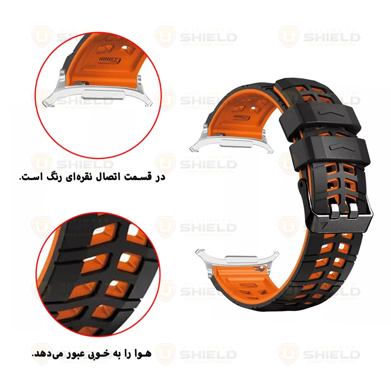 بند آلتیمیت شیلد مدل Rebbit SL مناسب برای ساعت هوشمند سامسونگ Galaxy Watch 7 Ultra 47mm