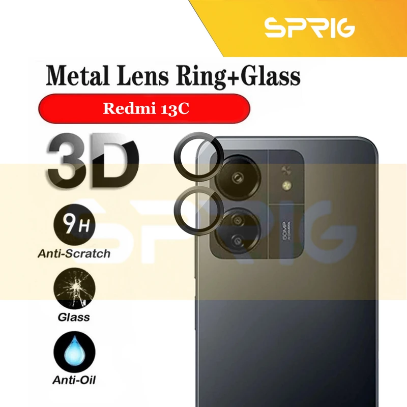 محافظ لنز دوربین اسپریگ مدل Ring Metal مناسب برای گوشی موبایل شیائومی Redmi 13C