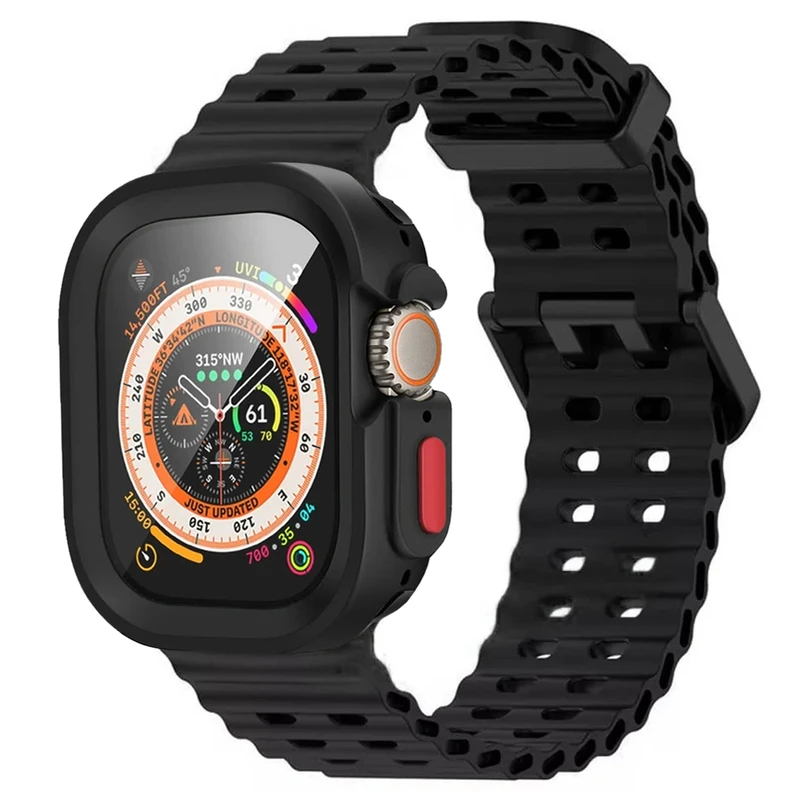 بند اسپریگ مدل Ocean Buckle Amizze مناسب برای اپل واچ Ultra / Ultra 2 49mm به همراه کاور