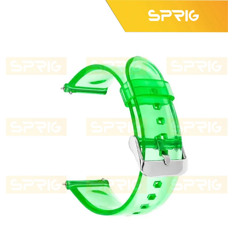 بند اسپریگ مدل Clear Silicone TW مناسب برای ساعت هوشمند سامسونگ Galaxy watch 3 41mm / Galaxy watch 42mm / Gear Sport / S2 Classic