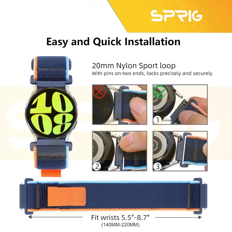 بند اسپریگ مدل Trail loop TW مناسب برای ساعت هوشمند ایمیکی SF1 / SF1E / SE1 / ST1