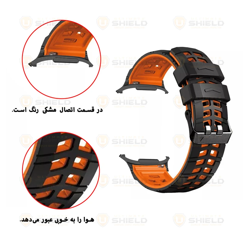 بند آلتیمیت شیلد مدل Rebbit BL مناسب برای ساعت هوشمند سامسونگ Galaxy Watch 7 Ultra 47mm