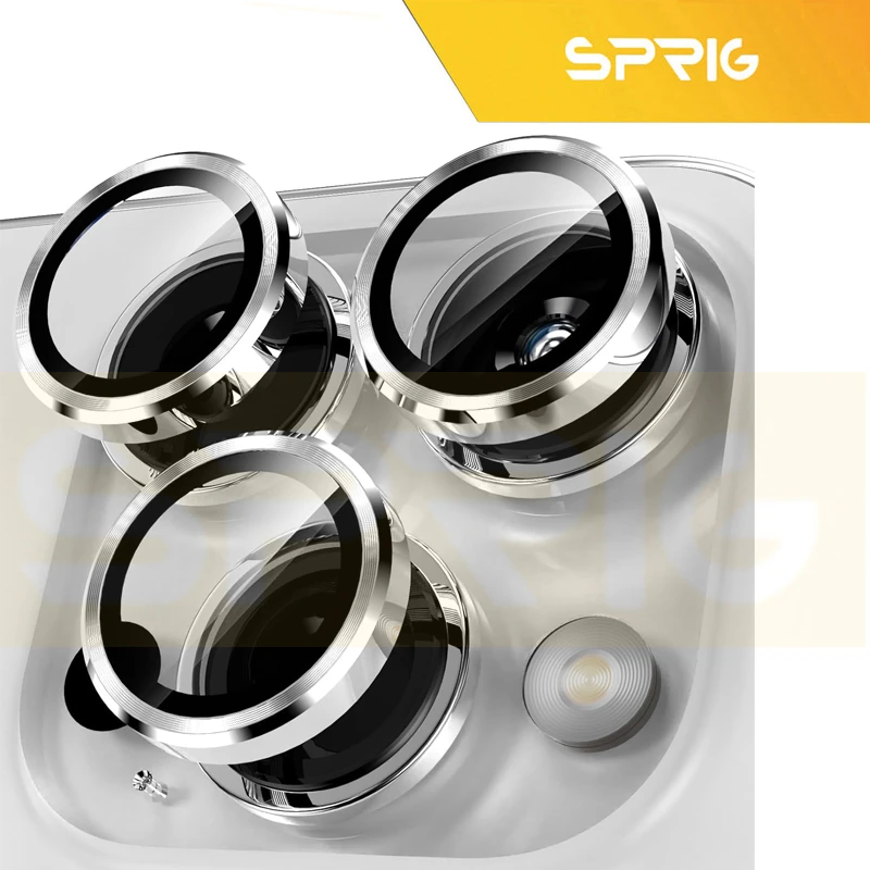 محافظ لنز دوربین اسپریگ مدل Ring Metal Luxury مناسب برای گوشی موبایل اپل Iphone 16 Pro / 16 Pro max