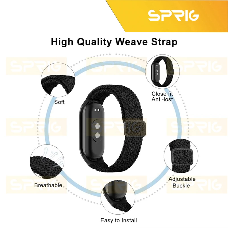 بند اسپریگ مدل Braided Solo مناسب برای ساعت هوشمند شیائومی Mi band 7
