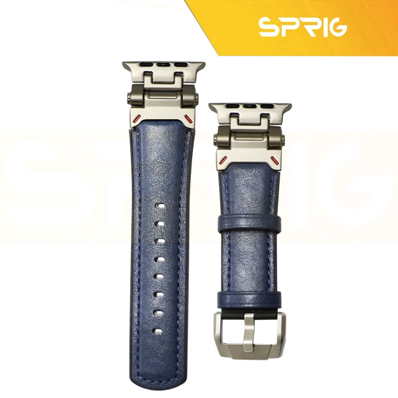 بند اسپریگ مدل Leather AP مناسب برای ساعت هوشمند اپل Series 10 46mm