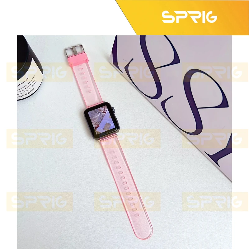 بند اسپریگ مدل Clear Silicone مناسب برای ساعت هوشمند ویرفیت  HK9 Ultra 2
