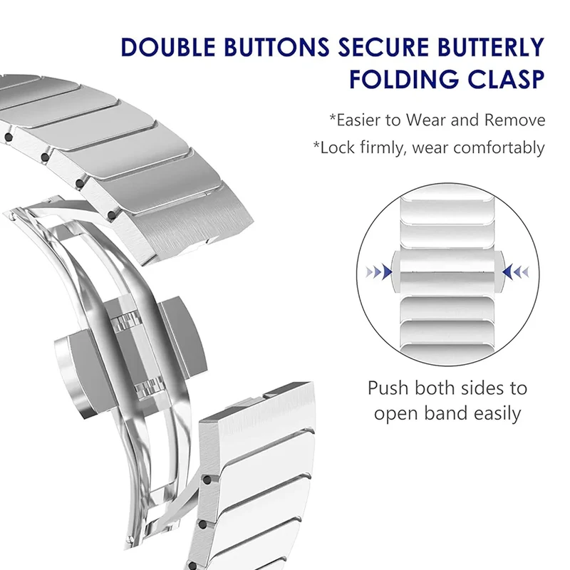 بند زیرو مدل Butterfly Link ZR مناسب برای ساعت هوشمند اپل Series 10 46mm