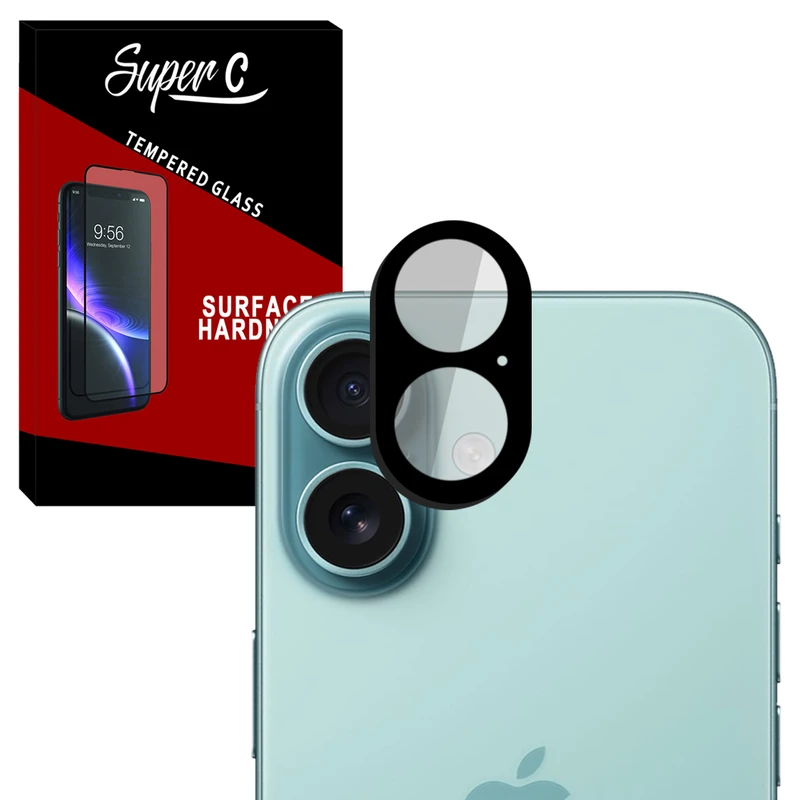 محافظ لنز دوربین سوپرسی مدل Noir Glass SC مناسب برای گوشی موبایل اپل iPhone 16 / 16 Plus