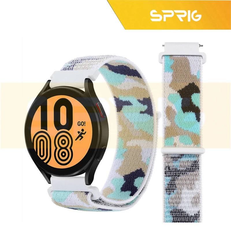 بند اسپریگ مدل Army nylon مناسب برای ساعت هوشمند سامسونگ Galaxy Watch 6 Classic 47mm
