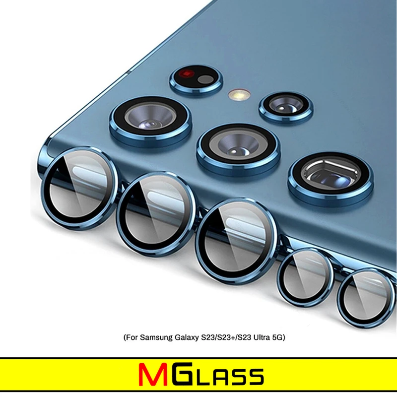 محافظ لنز دوربین ام‌گلس مدل Ring Metal مناسب برای گوشی موبایل سامسونگ Galaxy S23 Ultra