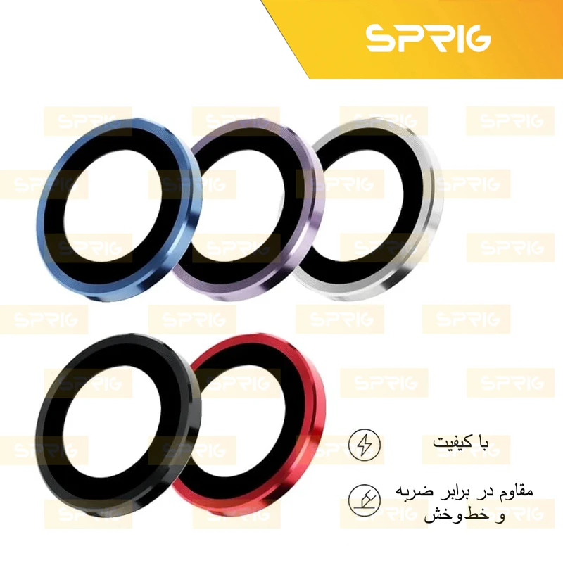 محافظ لنز دوربین اسپریگ مدل Ring Metal مناسب برای گوشی موبایل شیائومی Redmi Note 14