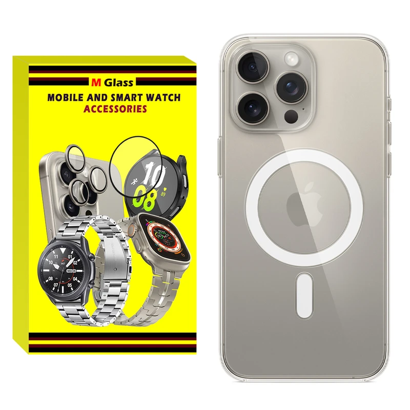 کاور ام‌گلس مدل Clear Magsafe MG مناسب برای گوشی موبایل اپل iPhone 16 Pro Max