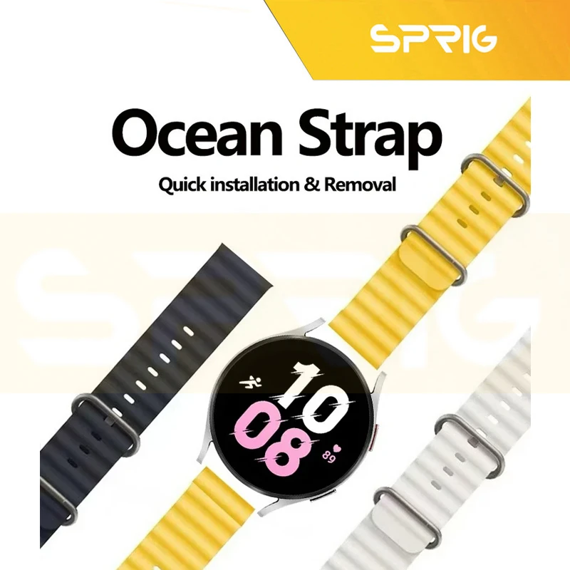 بند اسپریگ مدل Ocean SP Guard مناسب برای ساعت هوشمند سامسونگ Galaxy Watch 4 Classic 46mm به همراه کاور