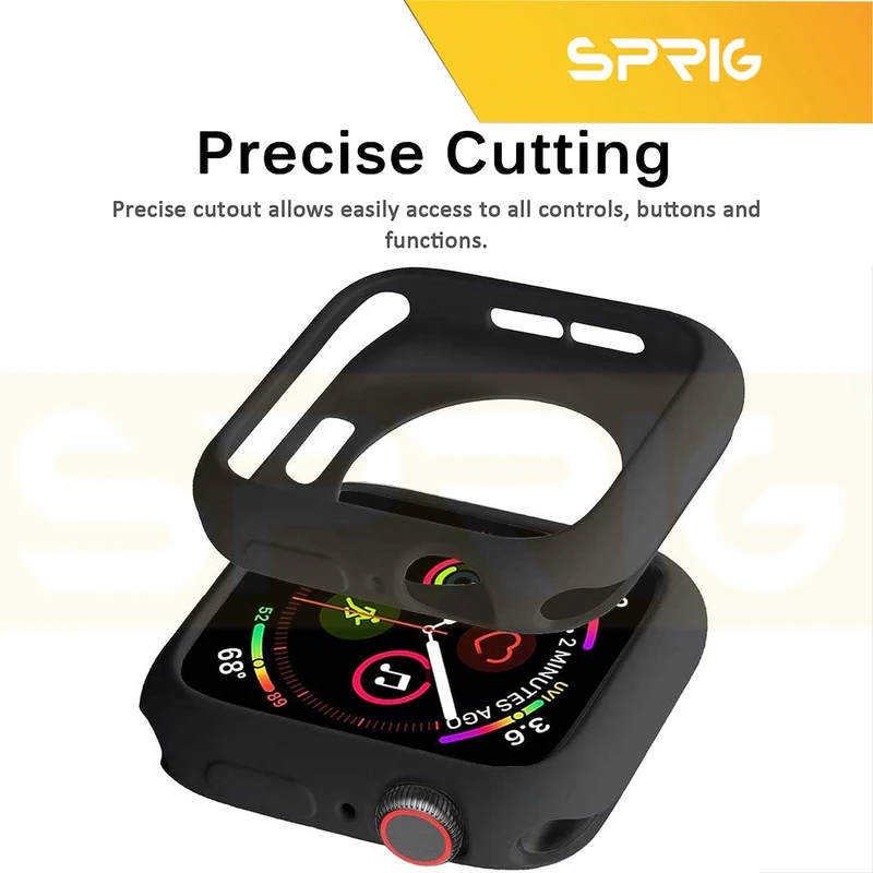 بند اسپریگ مدل Silicone Magnetic Link Protection مناسب برای اپل واچ سری 7/8/9 سایز 45 میلی متری به همراه کاور