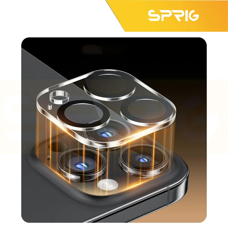 محافظ لنز دوربین اسپریگ مدل 3D Transparent مناسب برای گوشی موبایل اپل Iphone 16 Pro / 16 Pro max