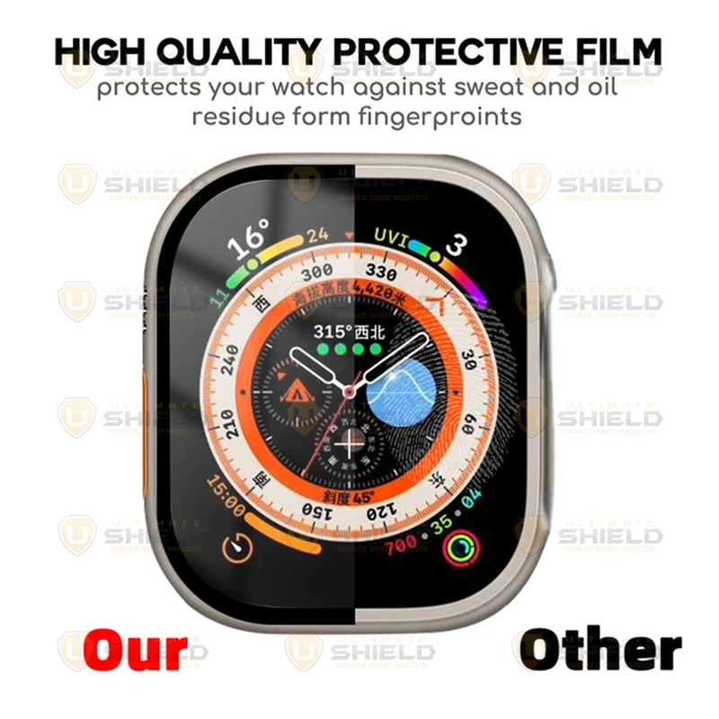 محافظ صفحه نمایش آلتیمیت شیلد مدل Film Protector UL مناسب برای اپل واچ Ultra 2 سایز 49 میلی متری