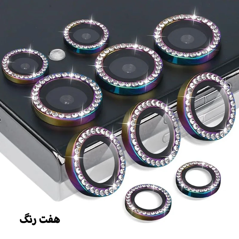 محافظ لنز دوربین سوپرسی مدل Ring Diamond SC مناسب برای گوشی موبایل سامسونگ Galaxy S25 Ultra